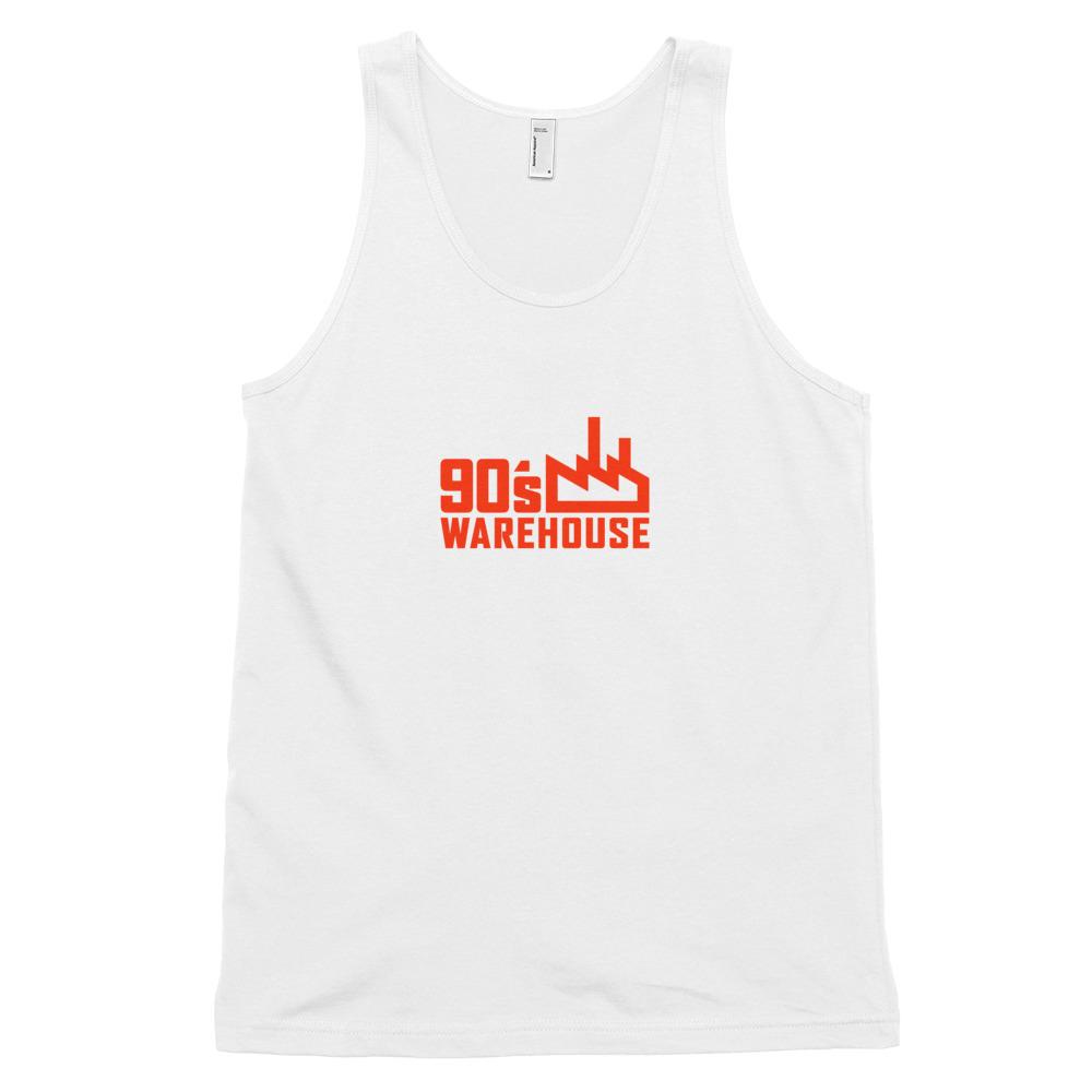 90s Warehouse Unisex Tank Top-White-Rave Division