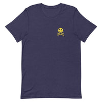 Acid Smiley Unisex T-Shirt-Heather Midnight Navy-Rave Division