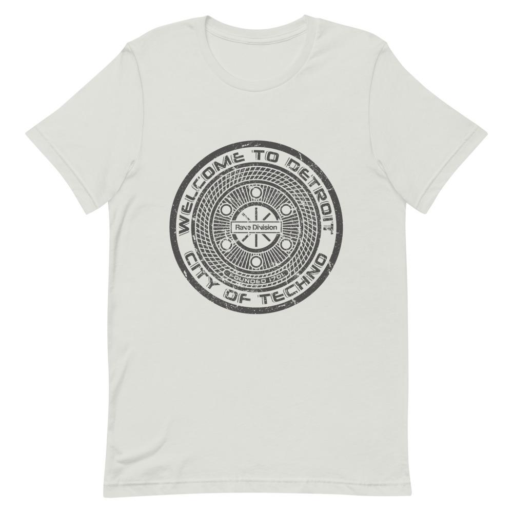 Detroit City Of Techno Unisex T-Shirt-Silver-Rave Division
