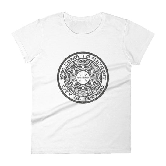 Detroit City Of Techno Women T-Shirt-White-Rave Division