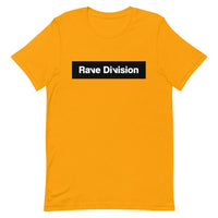 Rave Division Classic Black Unisex T-Shirt-Gold-Rave Division
