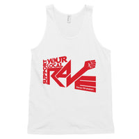 Support Your Local Rave Unisex Tank Top-White-Rave Division