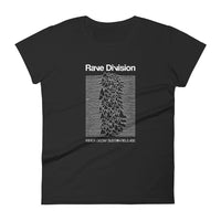Unknown Pleasures Women's short sleeve t-shirt-Black-Rave Division